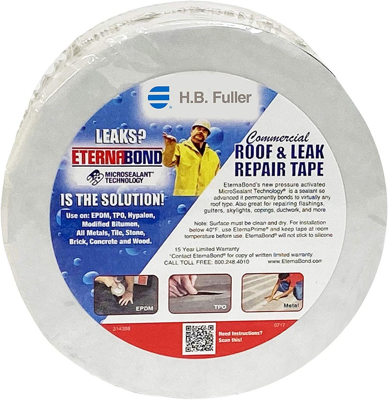 EternaBond RoofSeal Black 4" x50' MicroSealant UV Stable RV Roof Seal Repair Tape | 35 mil Total Thickness - EB-RB040-50R - One-Step Durable, Waterproof and Airtight Sealant - Image 2